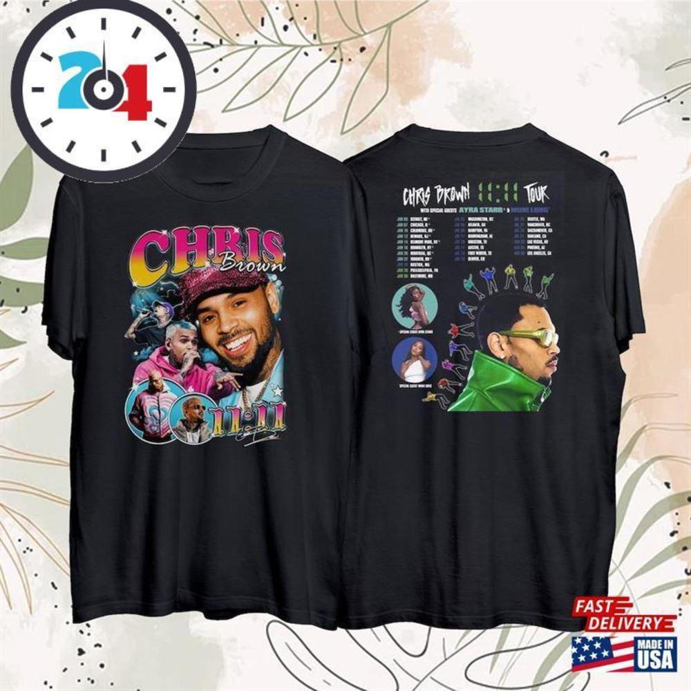 Chris Brown  Tour  Shirt Fan Concert T-Shirt  2 Sided